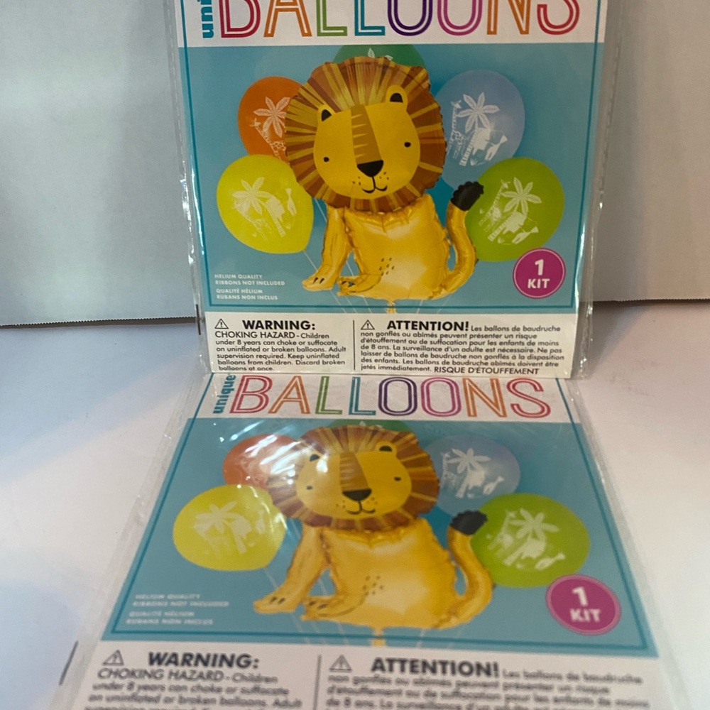 Nique Yellow Lion Foil Balloon Party Decor Kit 2 pk